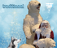 Polar Santa Feeding Bear Cubs