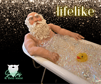 Santa In Bubble Bath